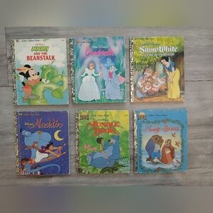 Littlt Golden Books Disney Classic Storybook Lot Of 6